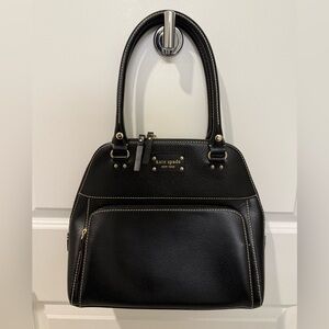 Kate Spade Baxter Street Catalina Black Leather Satchel Bag, Very‎ Gently Used